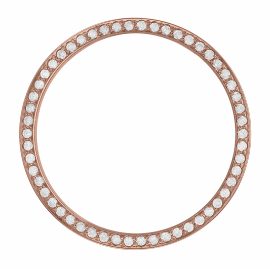 Pave Two-Prong 14K Rose Gold 3.10ct Diamond Bezel