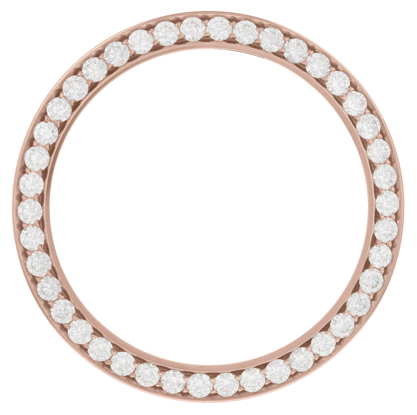 44mm Pave Two Prong 6.20ct Custom Diamond Bezel 14K Rose Gold
