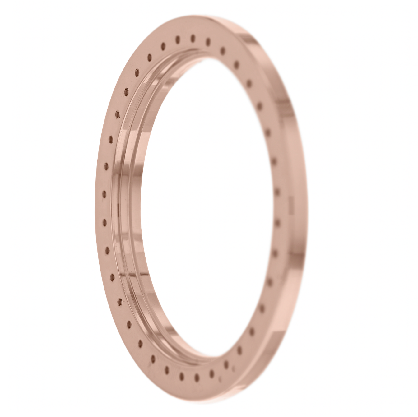 42mm Pave Two Prong 7.25ct Custom Diamond Bezel 14K Rose Gold - Blank