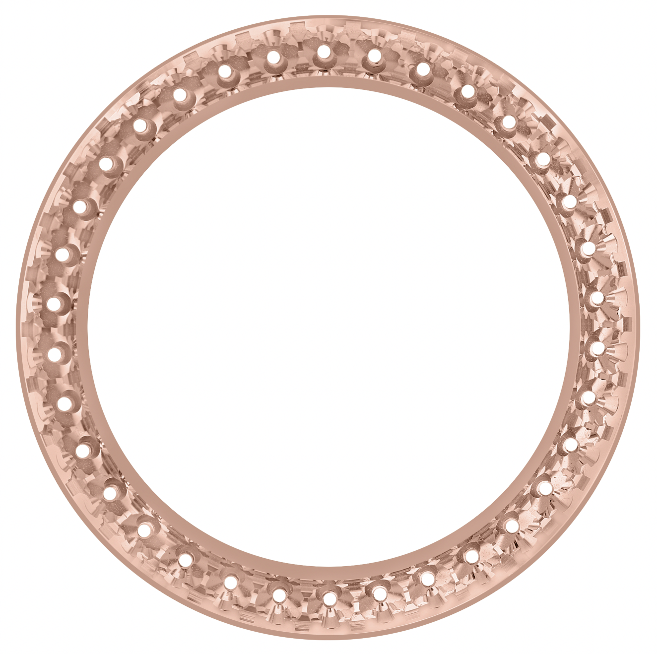 42mm Pave Two Prong 5.00ct Custom Diamond Bezel 18K Rose Gold - Blank