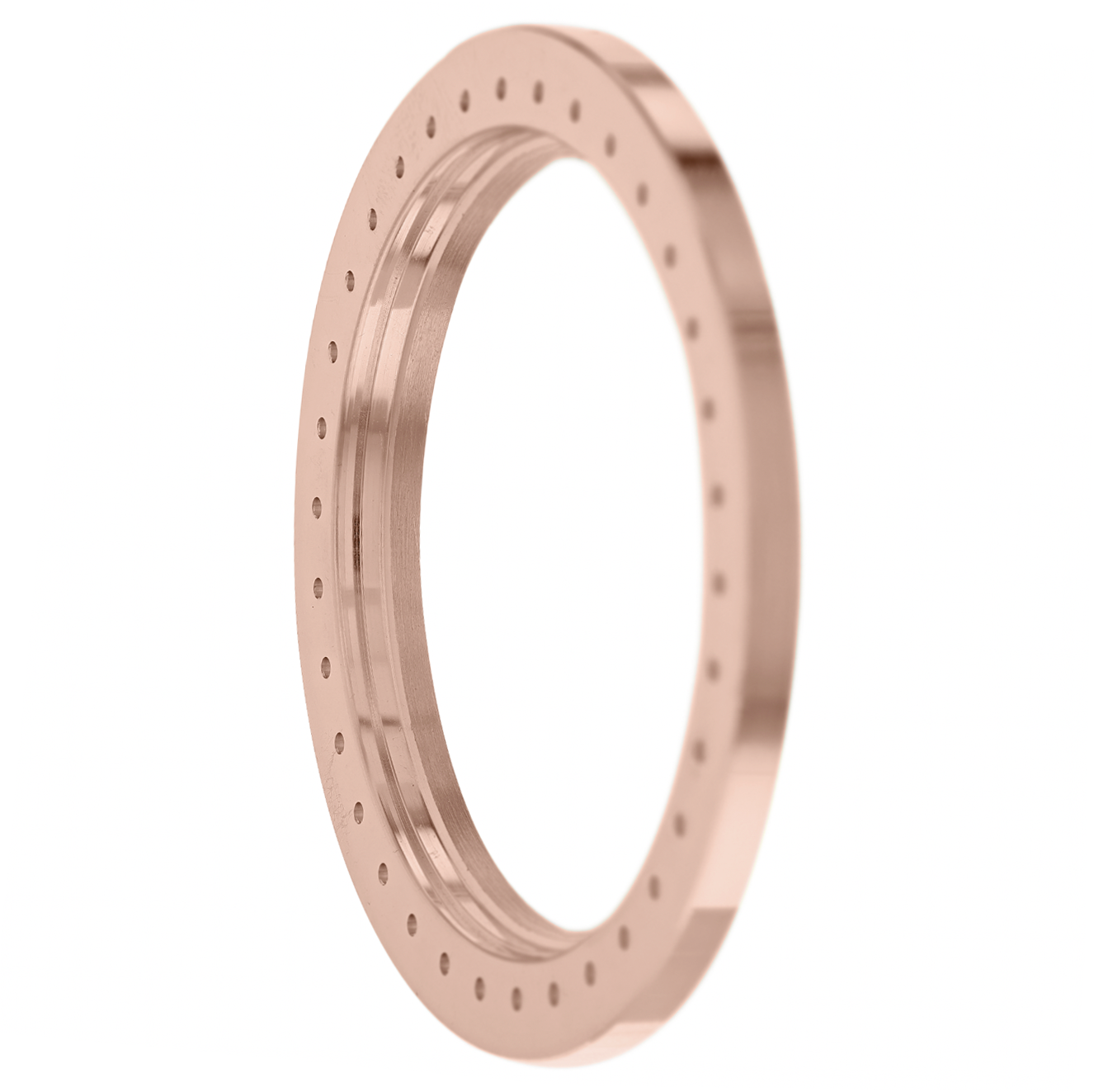 42mm Pave Two Prong 5.00ct Custom Diamond Bezel 18K Rose Gold - Blank