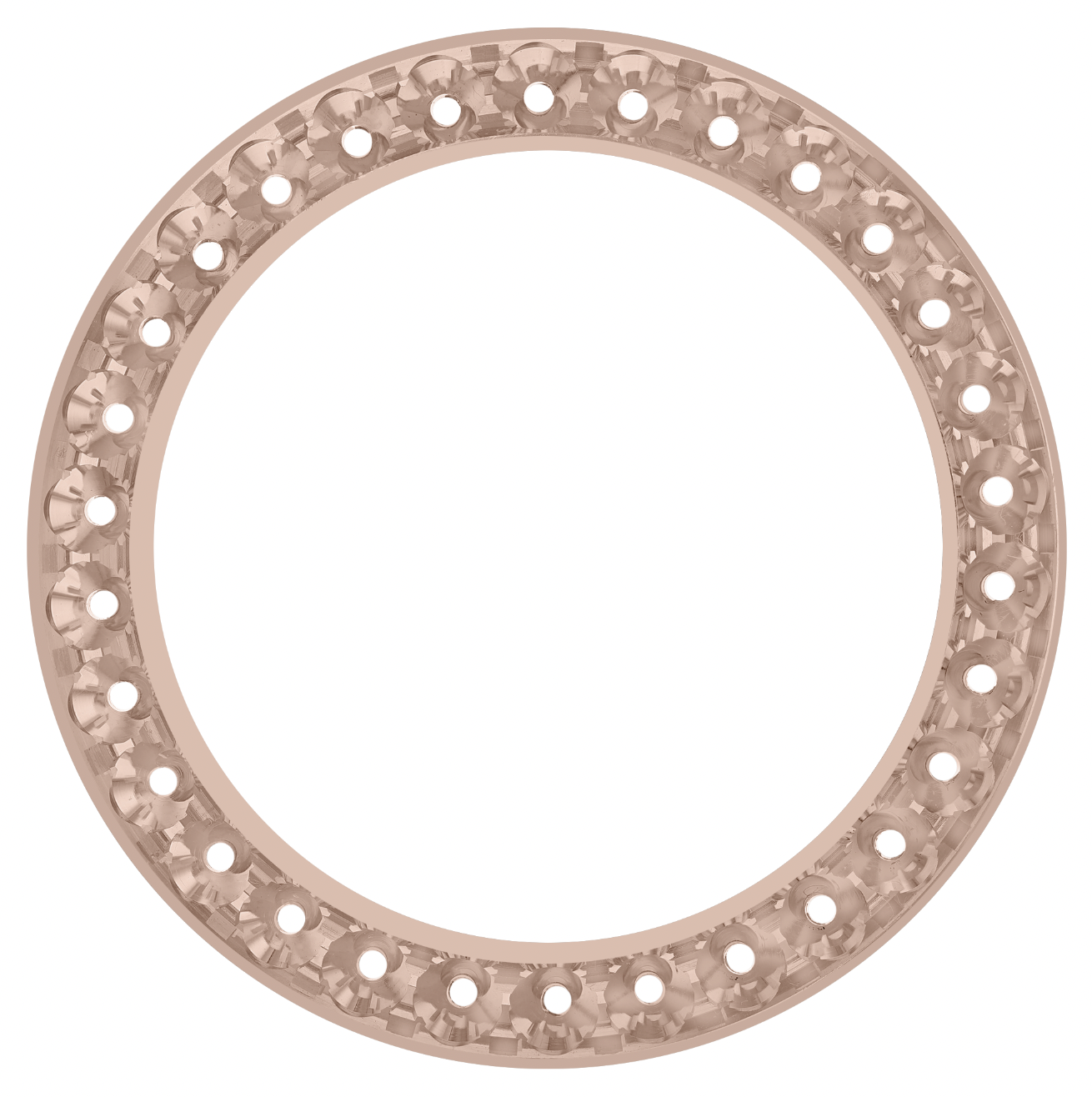 42mm Pave Two Prong 6.20ct Custom Diamond Bezel 14K Rose Gold - Blank