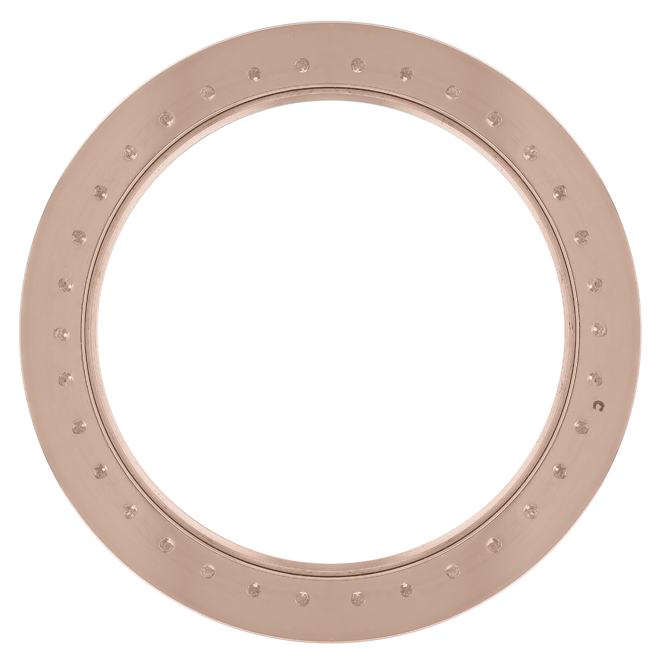 42mm Pave Two Prong 7.25ct Custom Diamond Bezel 18K Rose Gold - Blank