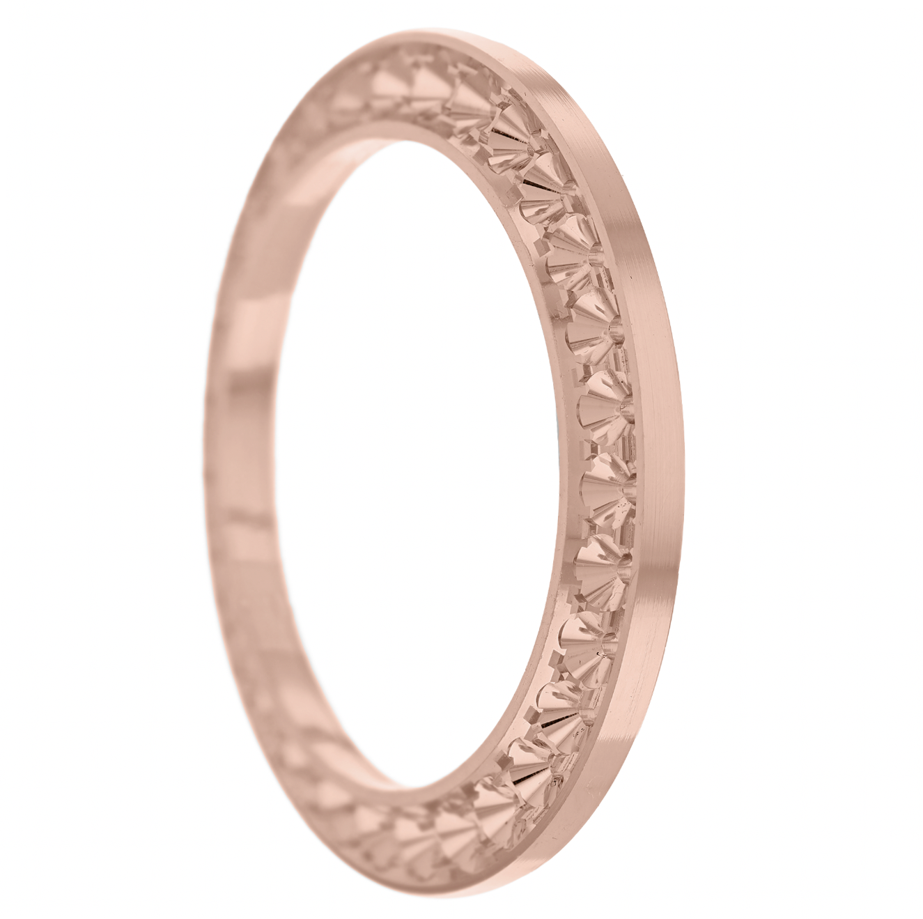 42mm Pave Two Prong 7.80ct Custom Diamond Bezel 14K Rose Gold - Blank