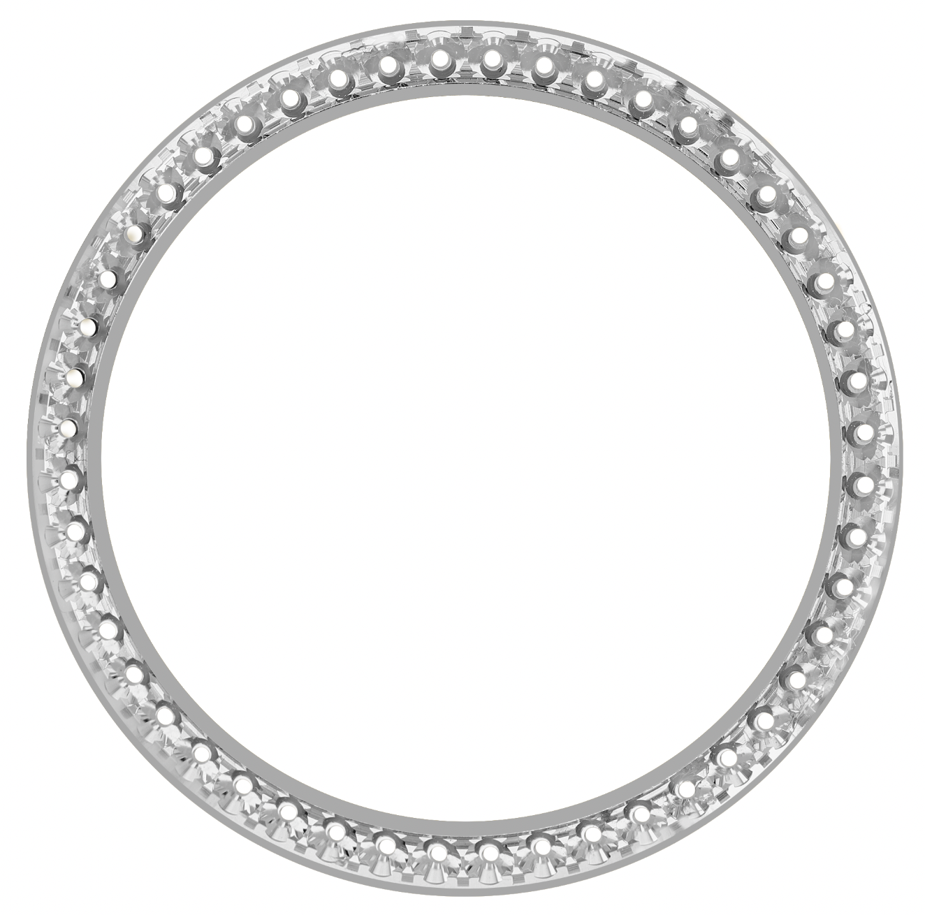 42mm Pave Two Prong 3.00ct Custom Diamond Bezel Alloy - Blank