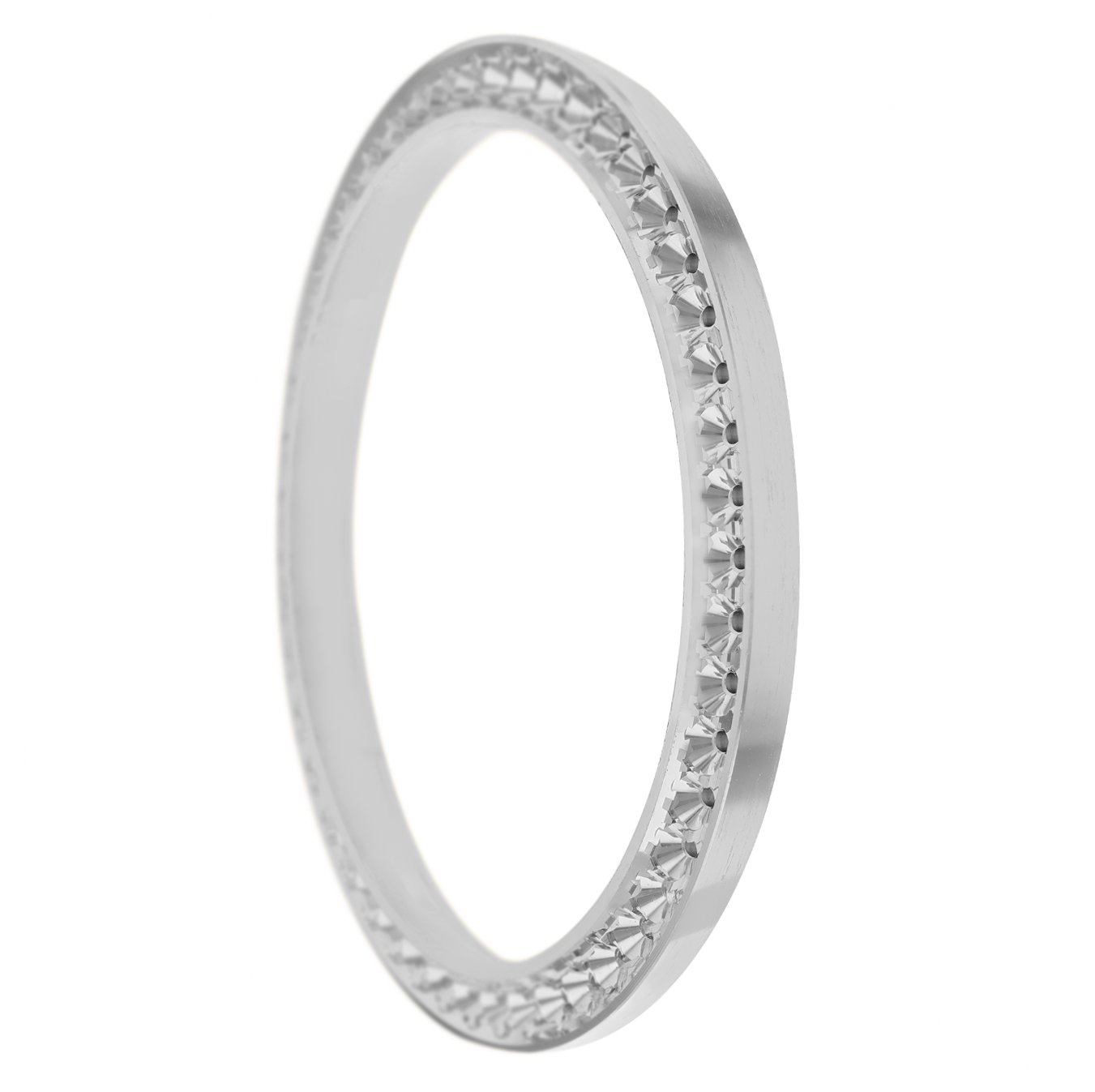 41mm Pave Two Prong 3.70ct Custom Diamond Bezel Alloy - Blank
