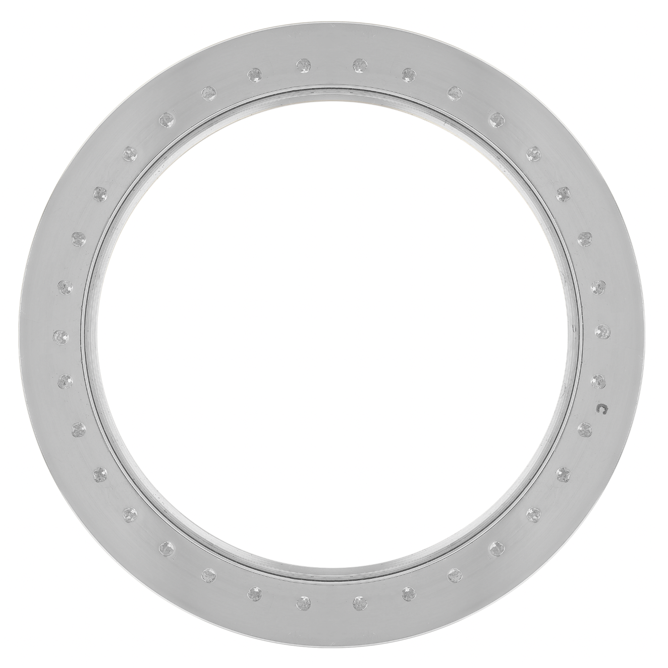 42mm Pave Two Prong 5.00ct Custom Diamond Bezel 14K White Gold - Blank
