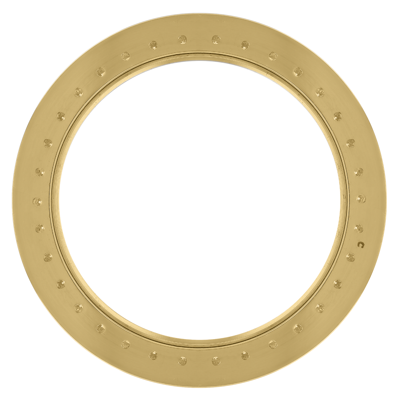 42mm Pave Two Prong 5.00ct Custom Diamond Bezel 14K Yellow Gold - Blank
