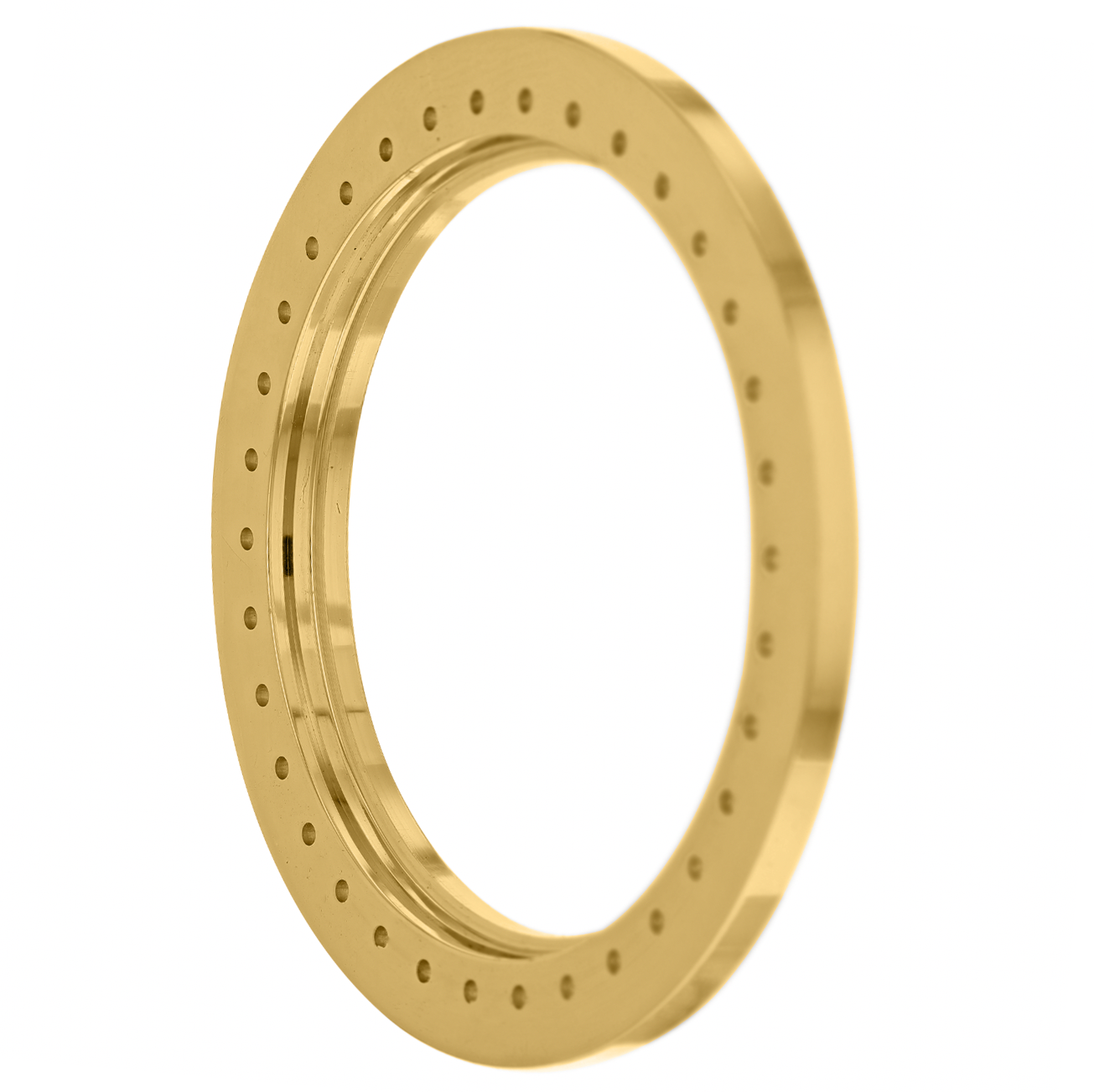 44mm Pave Two Prong 5.20ct Custom Diamond Bezel 14K Yellow Gold - Blank