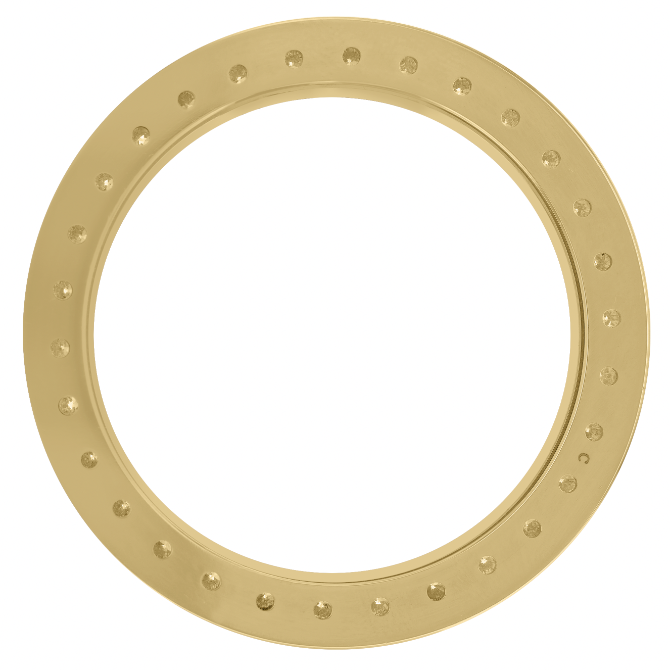 42mm Pave Two Prong 6.20ct Custom Diamond Bezel 18K Yellow Gold