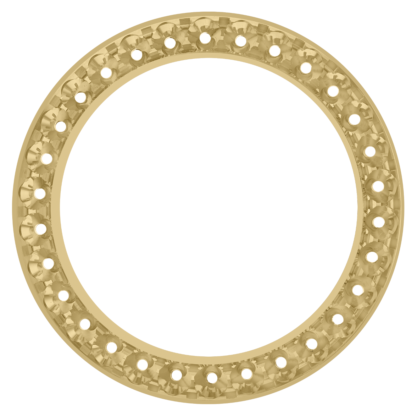 42mm Pave Two Prong 6.20ct Custom Diamond Bezel 14K Yellow Gold - Blank