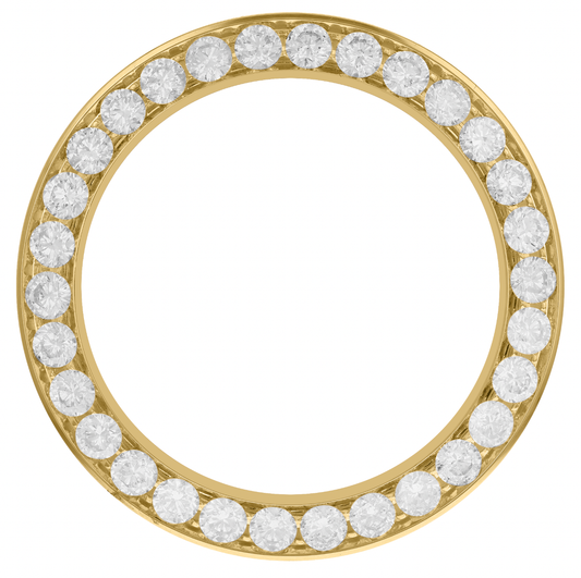 41mm Pave Two Prong 6.00ct Custom Diamond Bezel 18K Yellow Gold - Blank Pave Two Prong