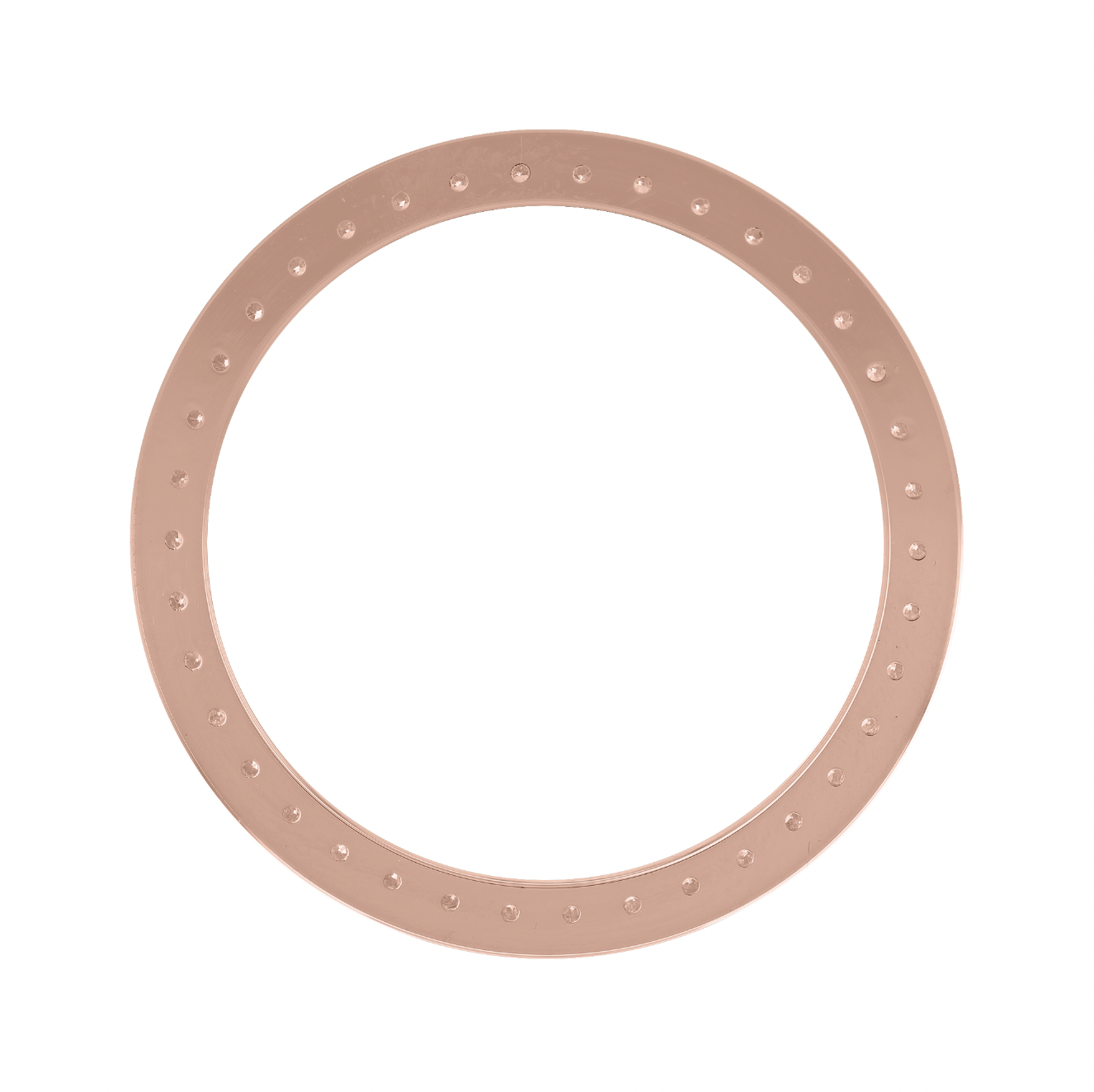 44mm Pave Two Prong 6.20ct Custom Diamond Bezel 18K Rose Gold - Blank