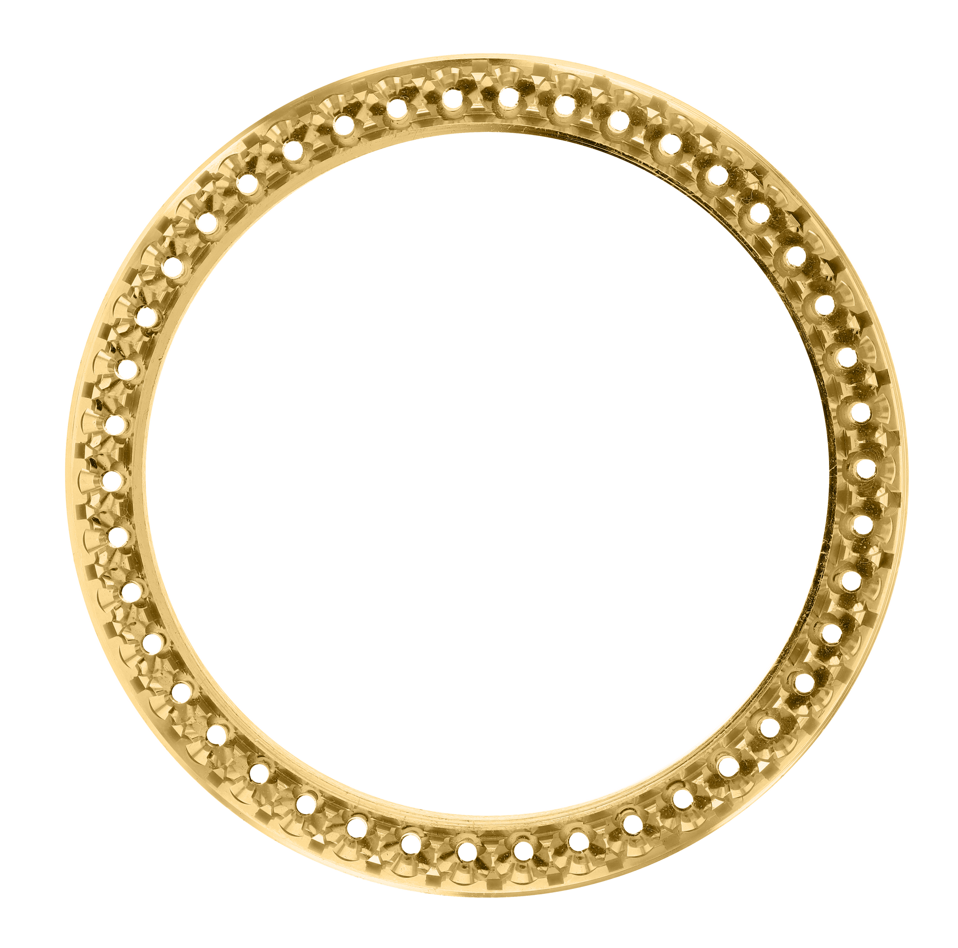 42mm Pave Two Prong 3.00ct Custom Diamond Bezel 18K Yellow Gold - Blank