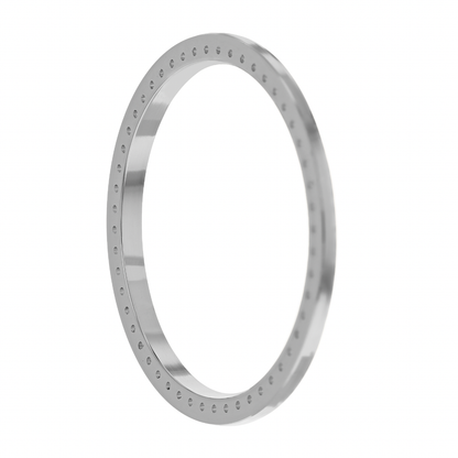 36mm Custom 1.3ct Diamond Bezel  14K White Gold With Step Pave Four Prong with Step / H/I -SI2