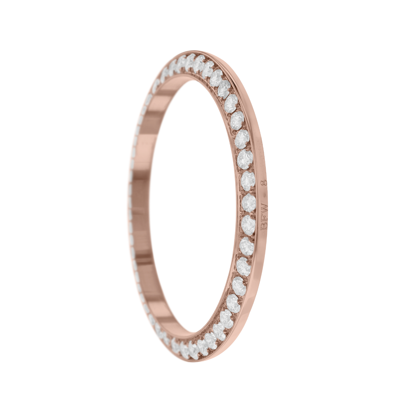 26mm Custom 0.70ct Diamond Bezel 14K Rose Gold With Step