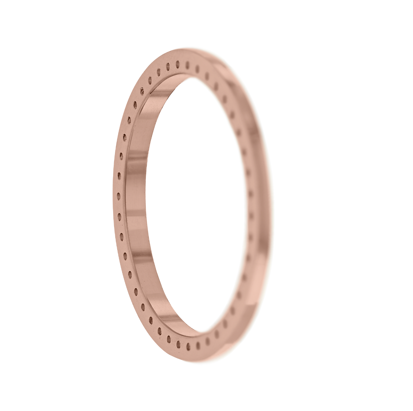 26mm Custom 0.70ct Diamond Bezel 14K Rose Gold With Step