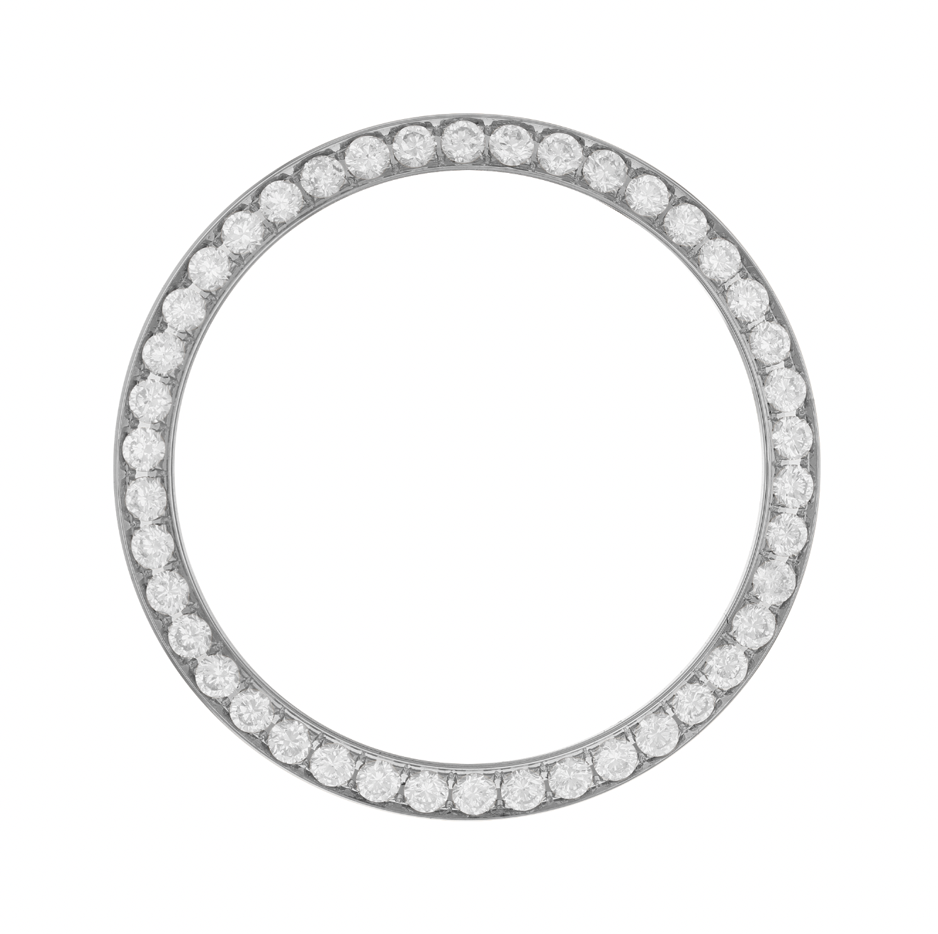 26mm Pave Four Prong 0.70ct Custom Diamond Bezel 18K White Gold