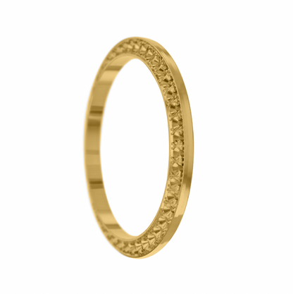 26mm Pave Four Prong 0.70ct Custom Diamond Bezel 14K Yellow Gold Blank