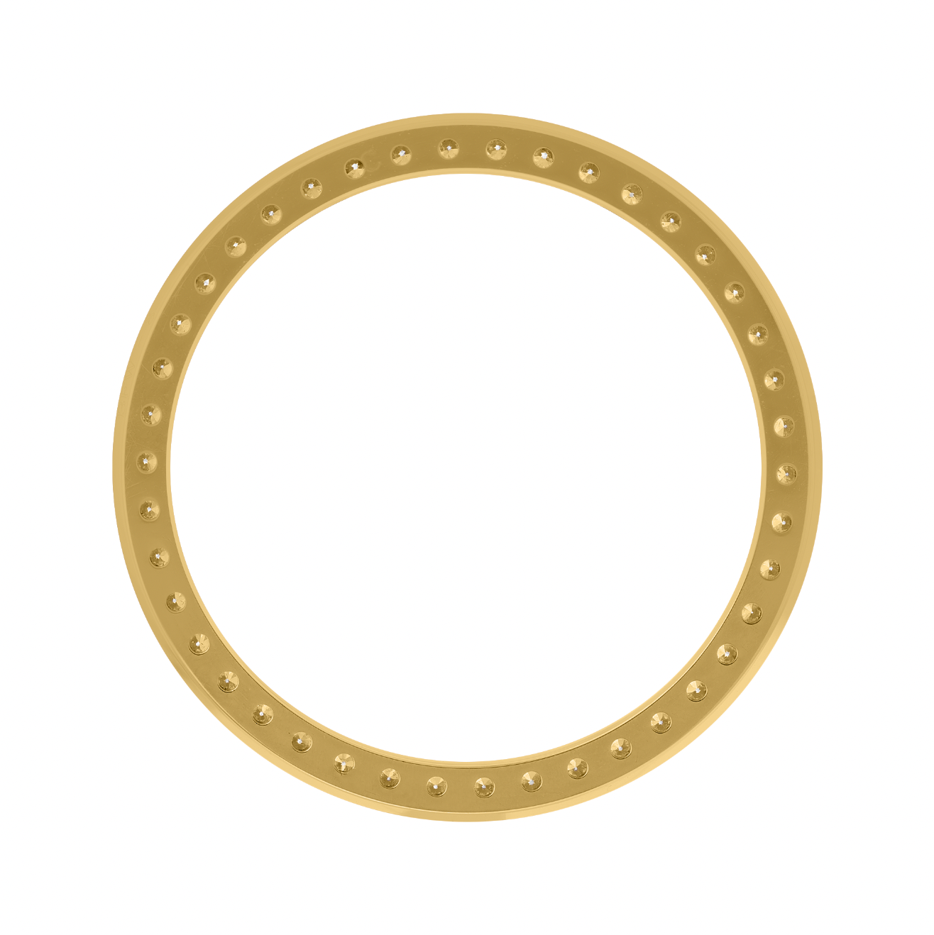 26mm Pave Four Prong 0.70ct Custom Diamond Bezel 18K Yellow Gold with step