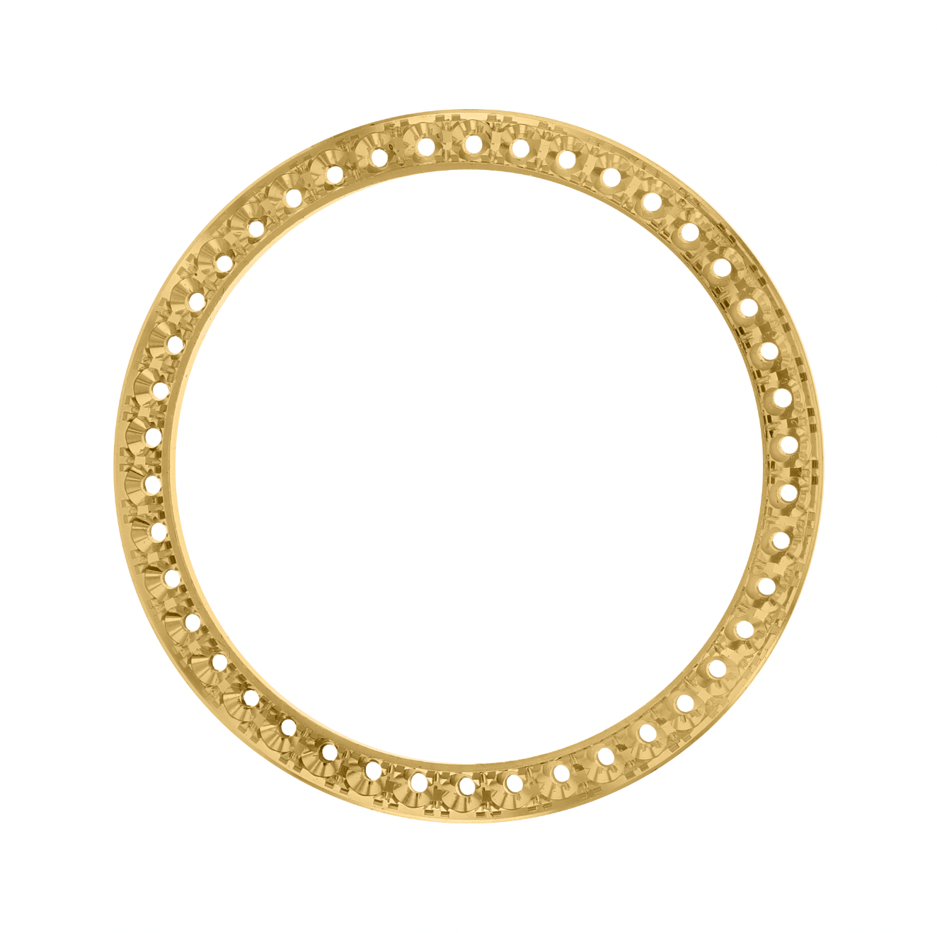 26mm Pave Four Prong 0.70ct Custom Diamond Bezel 14K Yellow Gold Blank