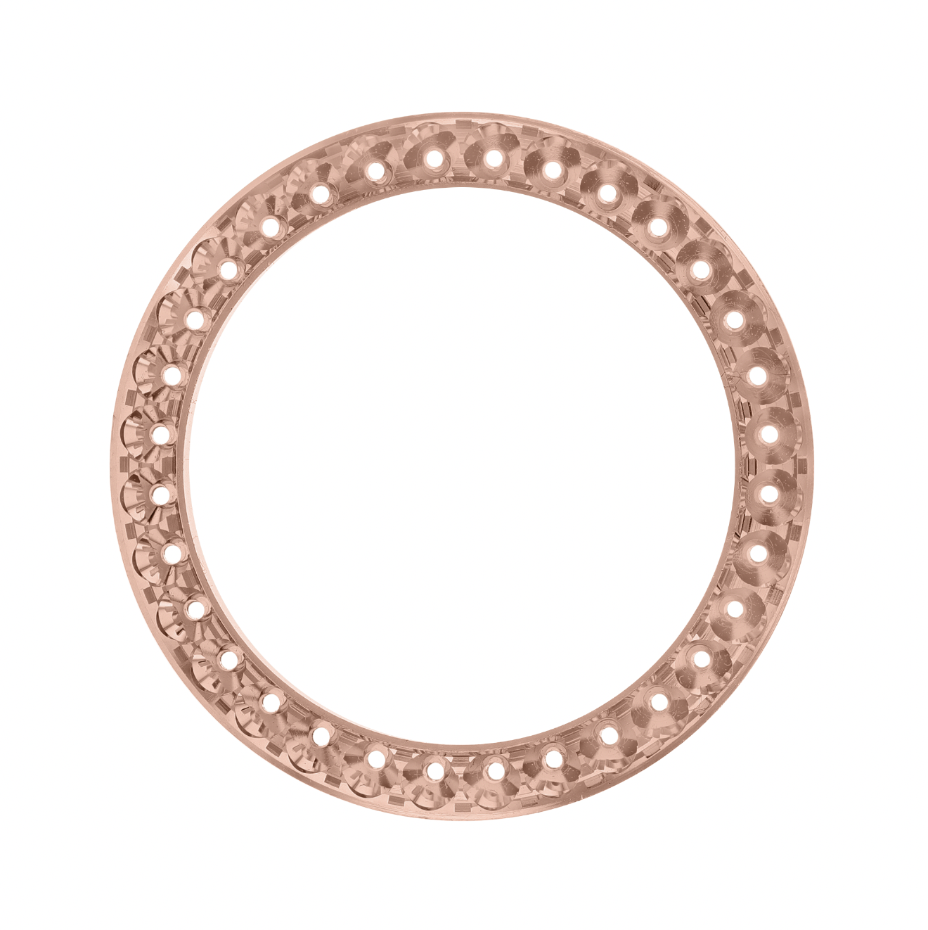 42mm Pave Two Prong 5.00ct Custom Diamond Bezel 14K Rose Gold - Blank