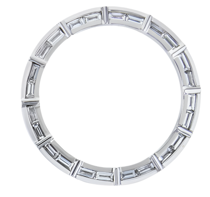 Custom Bezel Diamonds Baguette 2.2ct White Gold 18K 40mm
