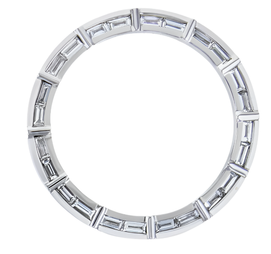Custom Bezel Diamonds Baguette 2.2ct White Gold 18K 40mm