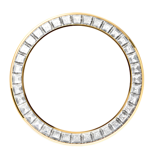 Custom Bezel Diamonds 31mm Yellow Gold 14k Sport