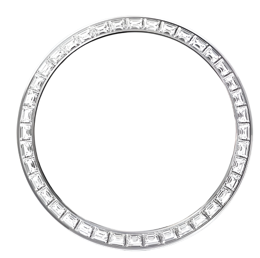 Custom Bezel Diamonds 4ct Day-Date 36mm Baguette White Gold 18K