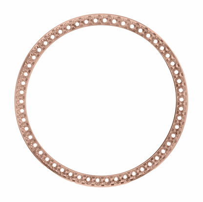 36mm Pave Two Prong 1.00ct Custom Diamond Bezel 14K Rose Gold - Blank Pave Two Prong