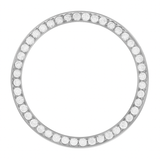 31mm Pave Two Prong 1.50ct Custom Diamond Bezel Alloy