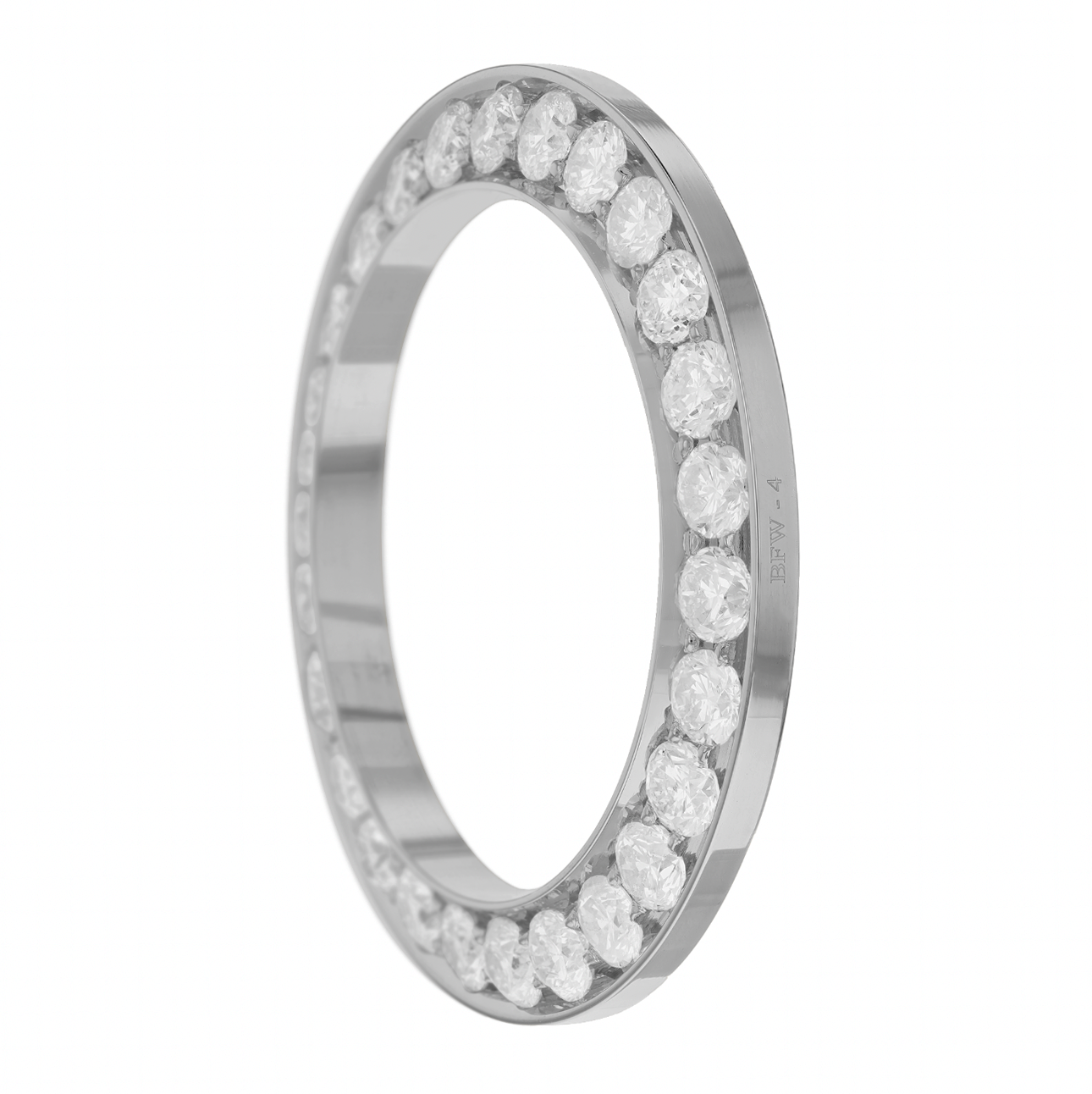 36mm Pave Two Prong 6.50ct Custom Diamond Bezel Alloy Pave Two Prong / I-I