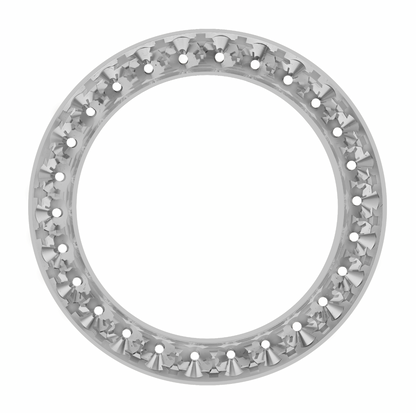 36mm Pave Two Prong 6.50ct Custom Diamond Bezel Alloy - Blank Pave Two Prong