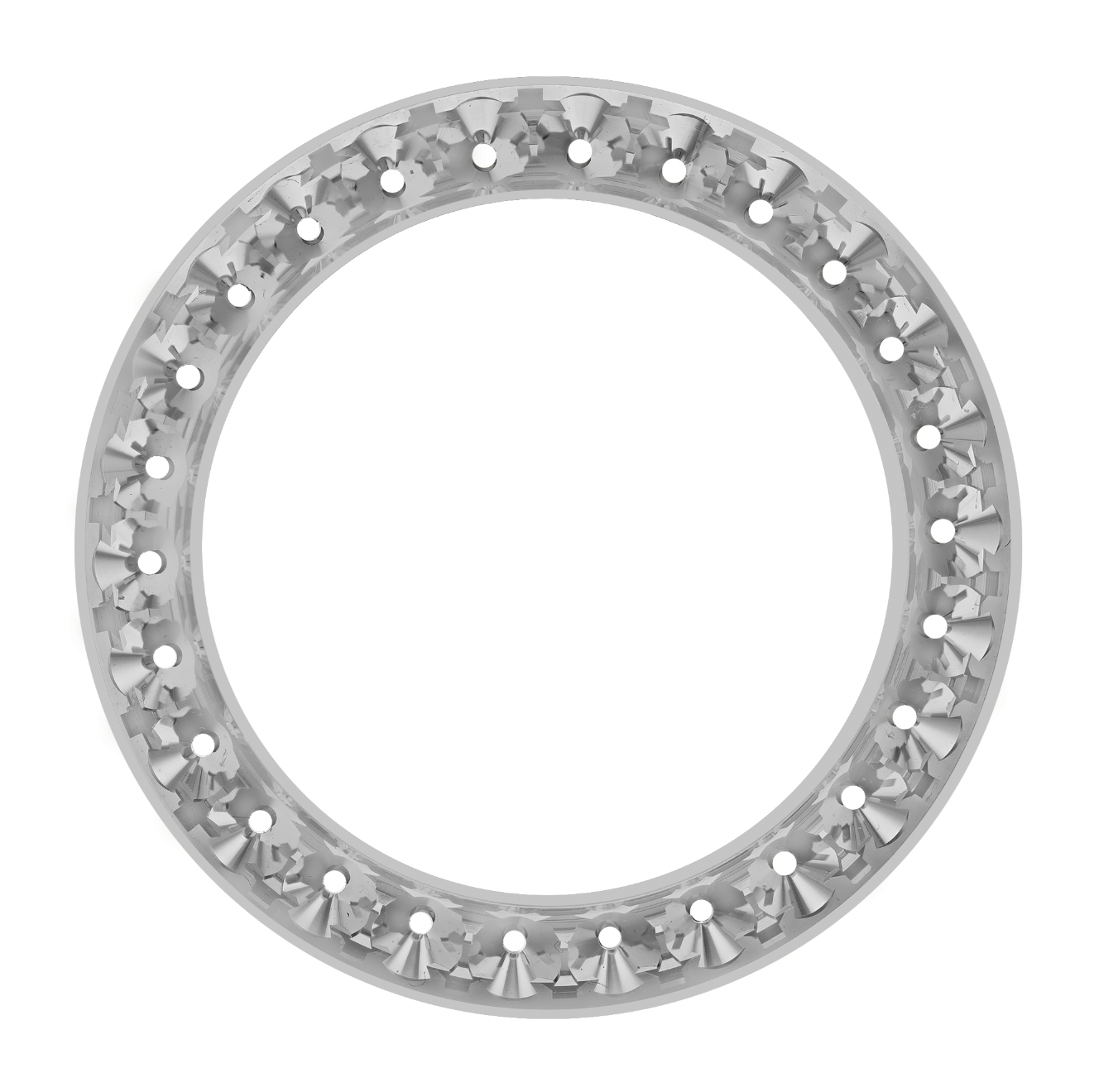 36mm Pave Two Prong 6.50ct Custom Diamond Bezel Alloy Pave Two Prong / I-I