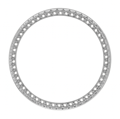 36mm Pave Two Prong 1.50ct Custom Diamond Bezel 14K White Gold - Blank Pave Two Prong