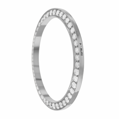 36mm Pave Two Prong 2.20ct Custom Diamond Bezel 14K White Gold