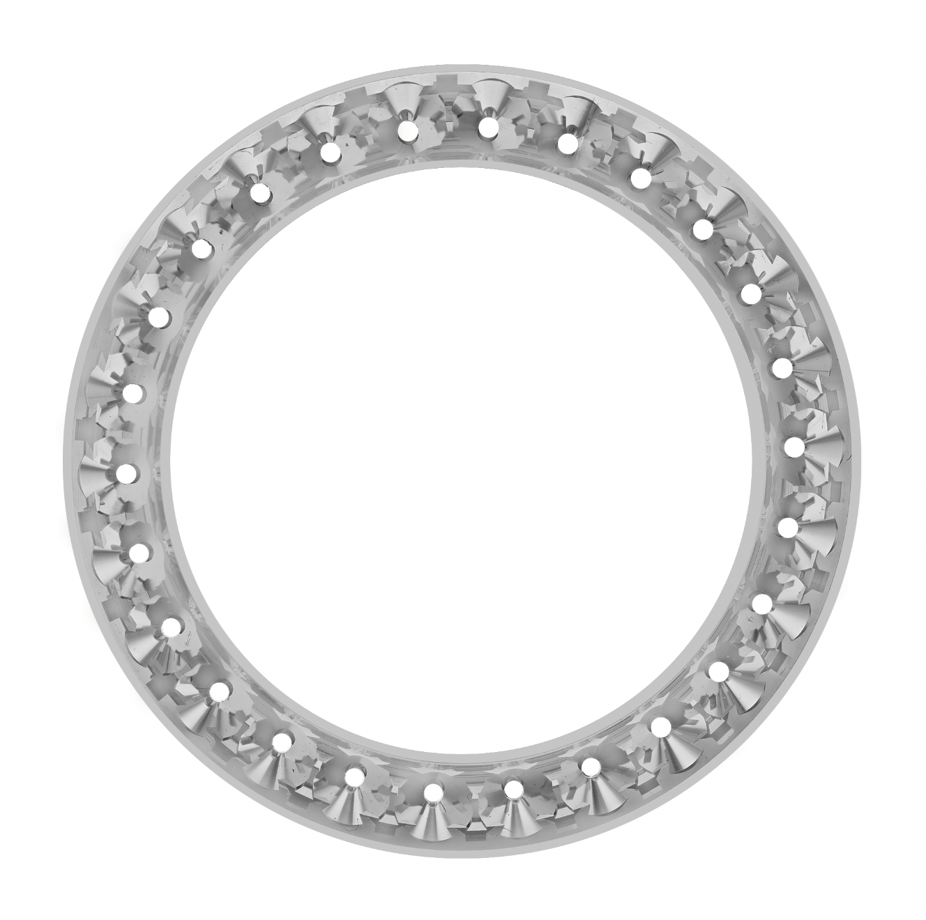 36mm Pave Two Prong 6.50ct Custom Diamond Bezel 18K White Gold Pave Two Prong / G/H-SI1