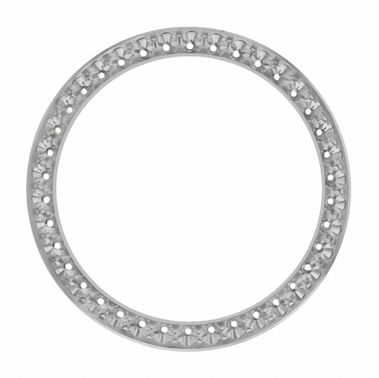 34mm Pave Two Prong 2.60ct Custom Diamond Bezel Alloy - Blank Pave Two Prong