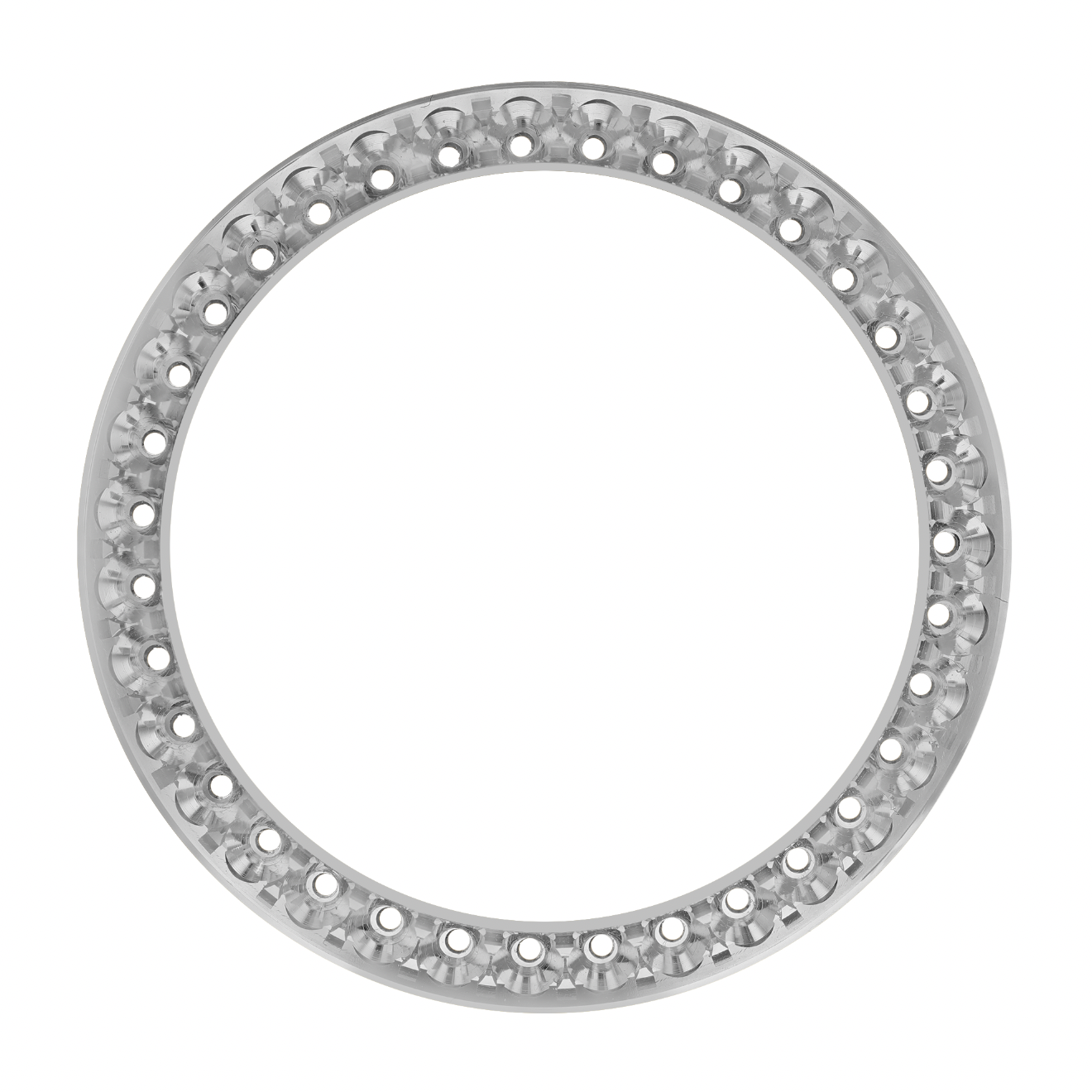 34mm Pave Two Prong 3.40ct Custom Diamond Bezel 14K White Gold - Blank Pave Two Prong