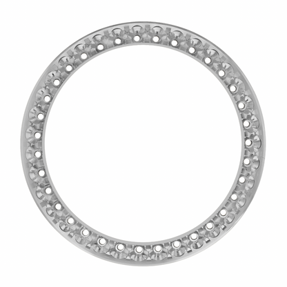 34mm Pave Two Prong 3.40ct Custom Diamond Bezel 14K White Gold - Blank Pave Two Prong