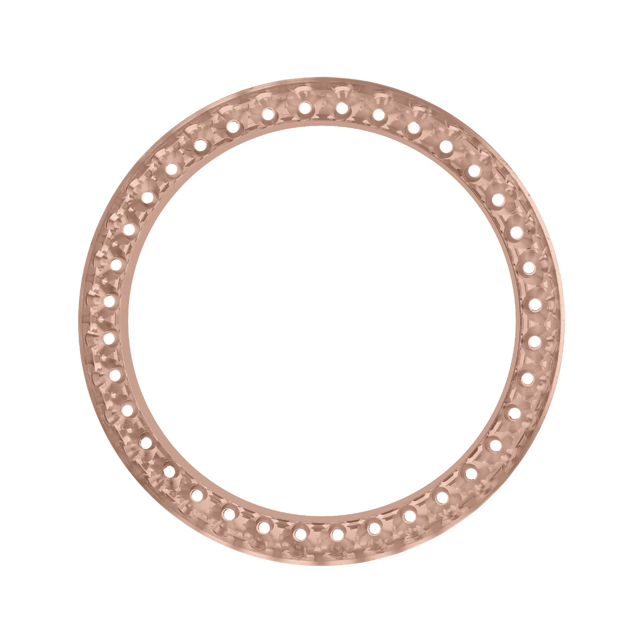 31mm Pave Two Prong 1.80ct Custom Diamond Bezel 14K Rose Gold - Blank Pave Two Prong