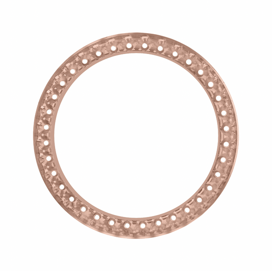 31mm Pave Two Prong 1.80ct Custom Diamond Bezel 14K Rose Gold - Blank Pave Two Prong