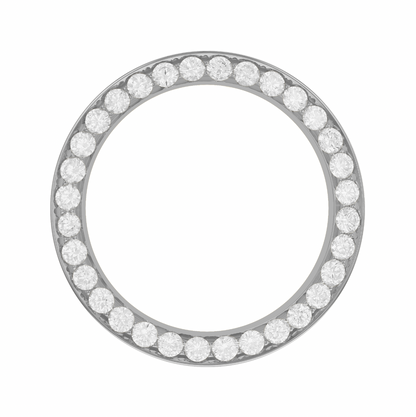 31mm Pave Two Prong 2.30ct Custom Diamond Bezel Alloy