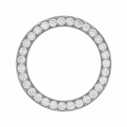 31mm Pave Two Prong 3.00ct Custom Diamond Bezel Alloy