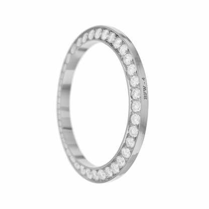 31mm Pave Two Prong 1.80ct Custom Diamond Bezel 14K White Gold - Blank Pave Two Prong