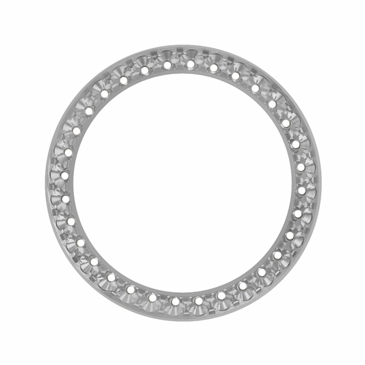 31mm Pave Two Prong 2.30ct Custom Diamond Bezel 14K White Gold - Blank Pave Two Prong