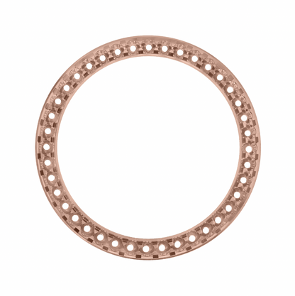 26mm Pave Two Prong 0.75ct Custom Diamond Bezel 14K Rose Gold - Blank Pave Two Prong