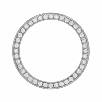 26mm Pave Two Prong 0.75ct Custom Diamond Bezel Alloy