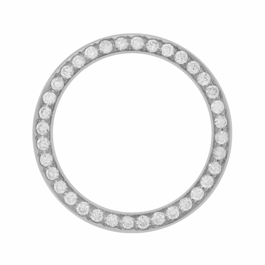 26mm Pave Two Prong 1.00ct Custom Diamond Bezel Alloy - Blank Pave Two Prong